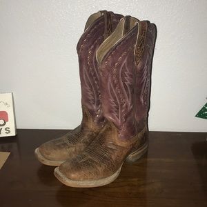 Ariat Callahan Tan/Mulberry Boots - 8 1/2